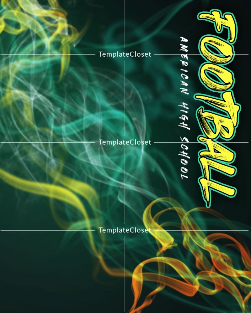 Yellow Fever Football Photoshop Template