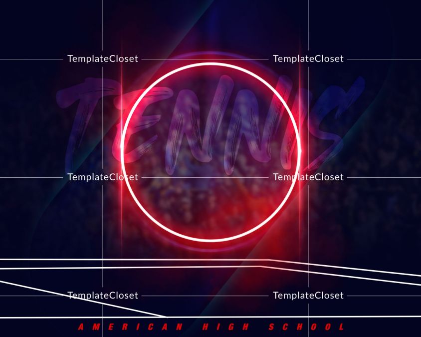 Tennis Color And Light Effect Photography Template