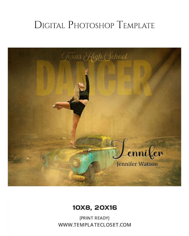 Dance Mirror Effect Photoshop Photography Template