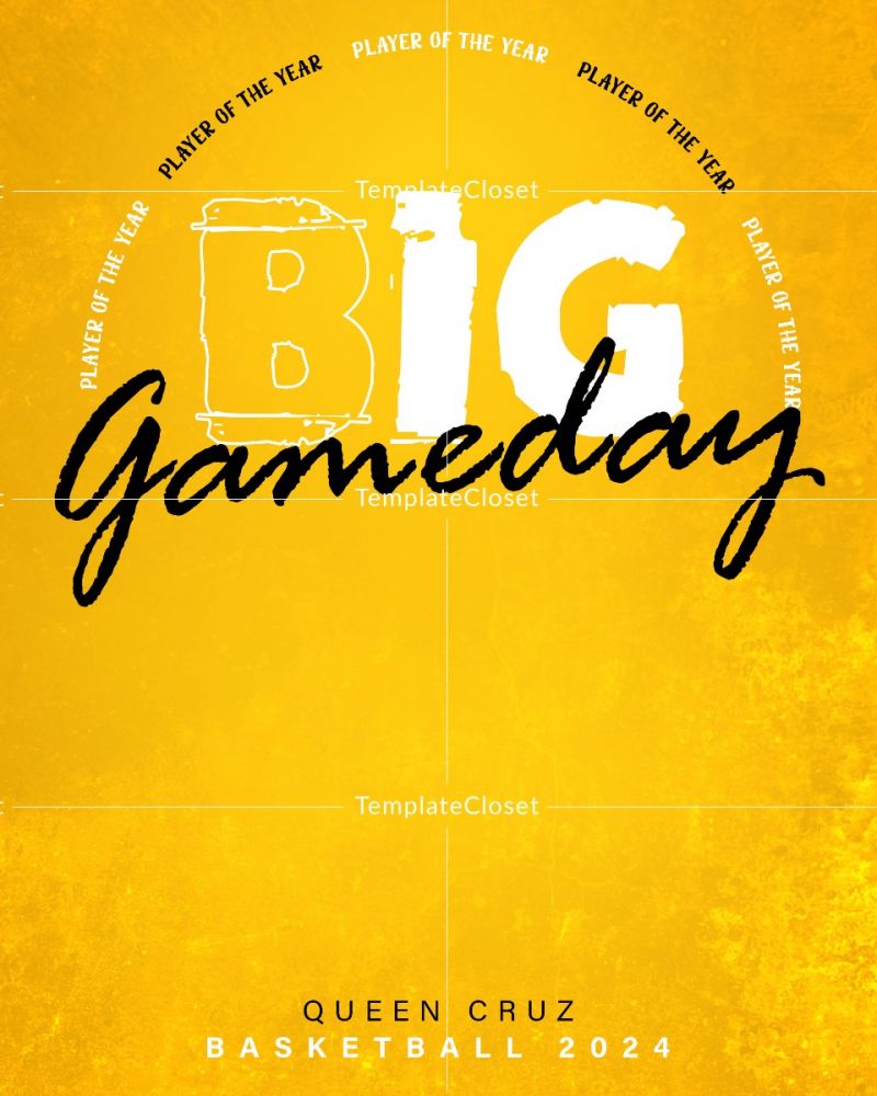 Basketball GameDay Photoshop Layered Template