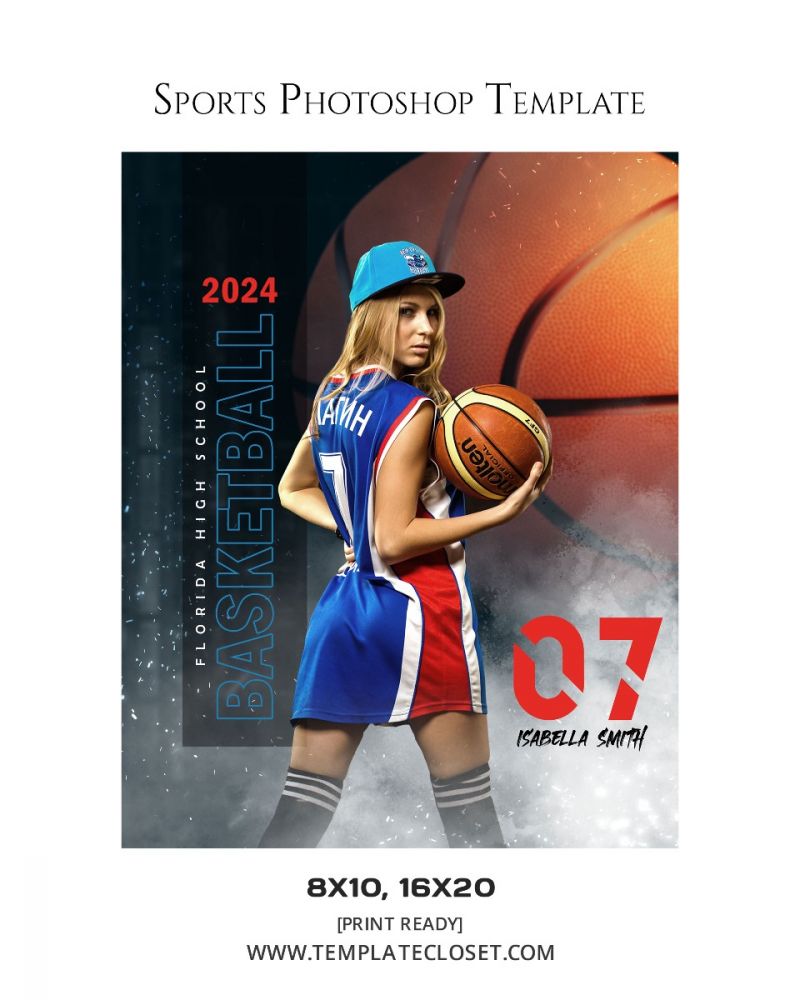 Basketball Background Effect Photoshop Photography Template