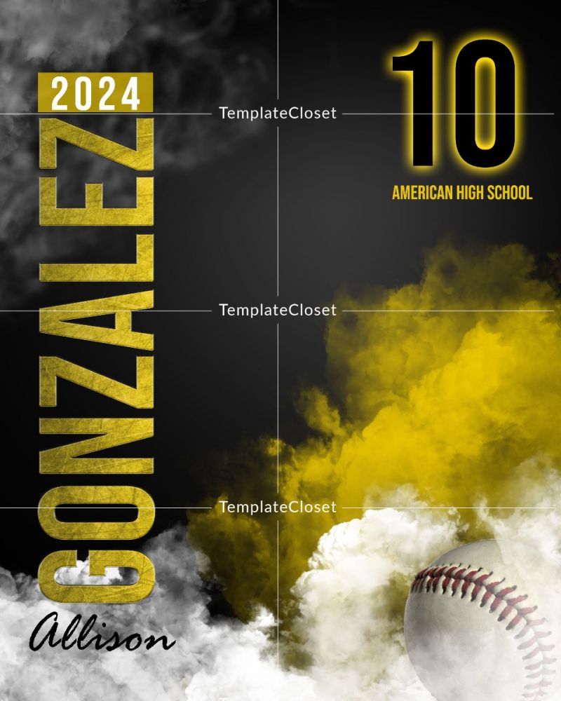 Elena Thomas - Softball Memory Mate Print Ready Sports Poster