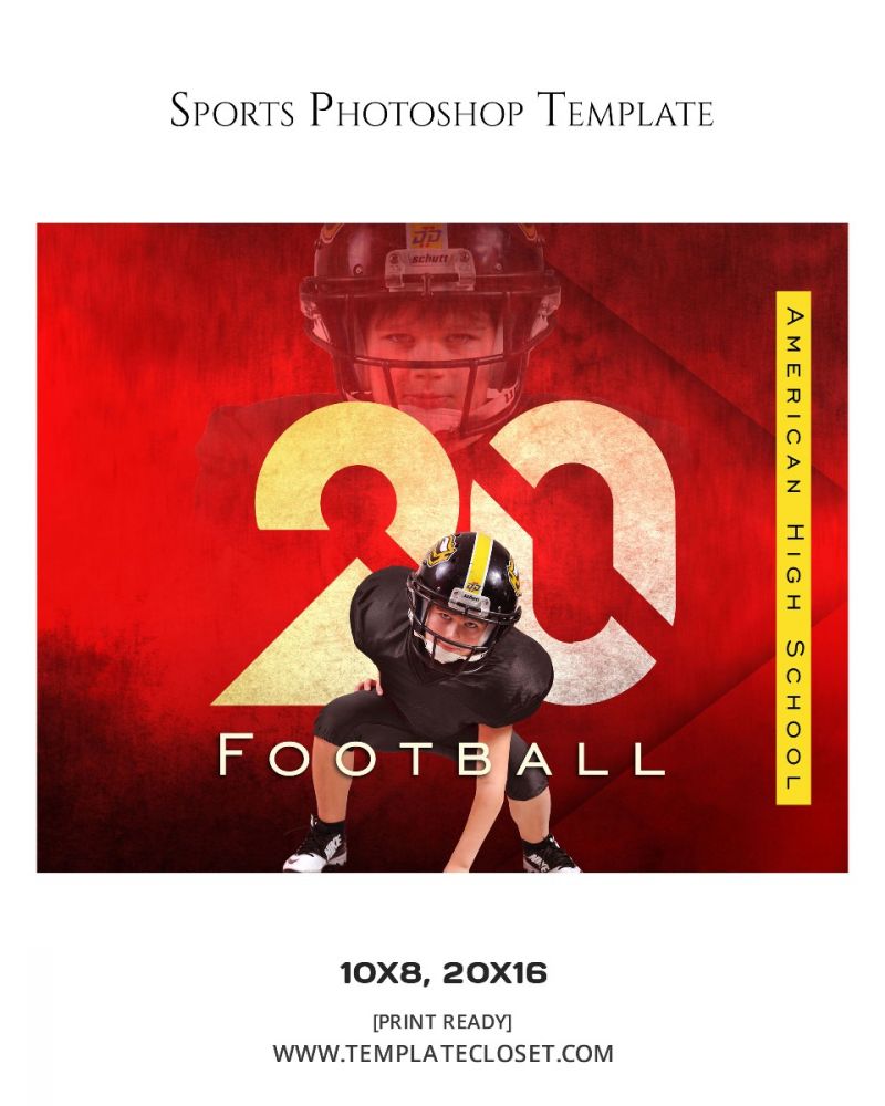 FootballNoOnehasEverDrownedInSweatPhotographyTemplate@templatecloset.com
