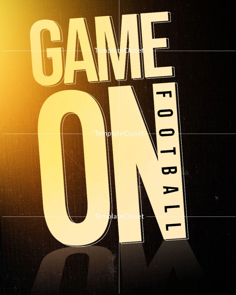 Yellow Fever Football Photoshop Template