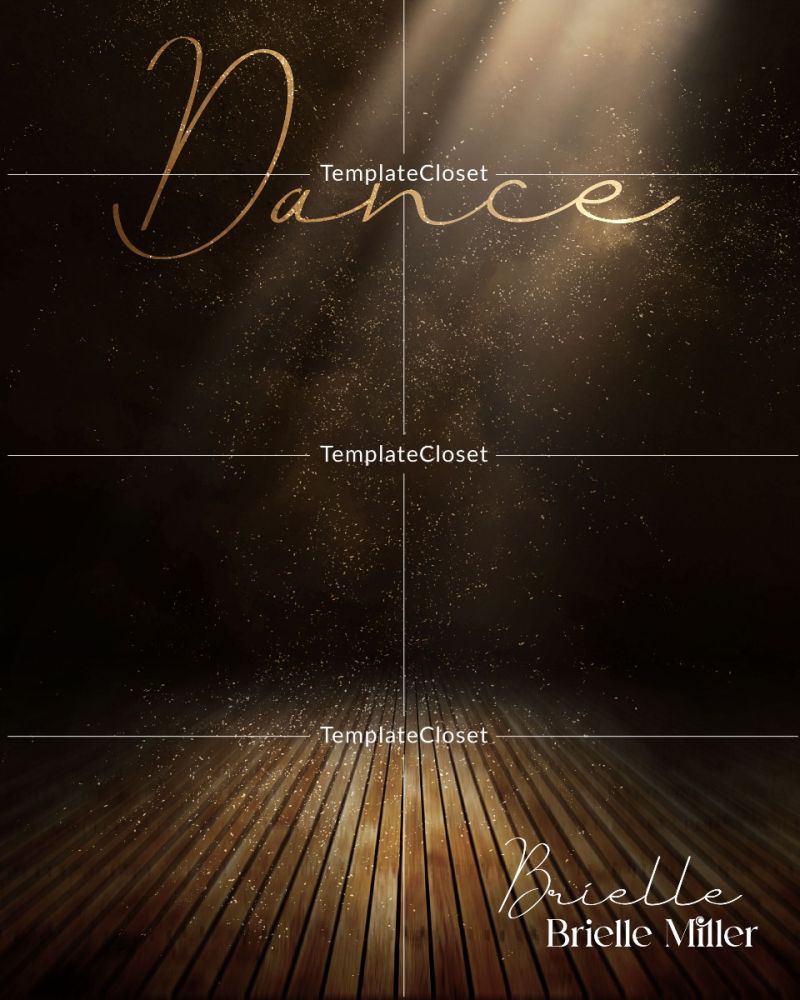 Dance Signature Effect Print Ready Photoshop Template