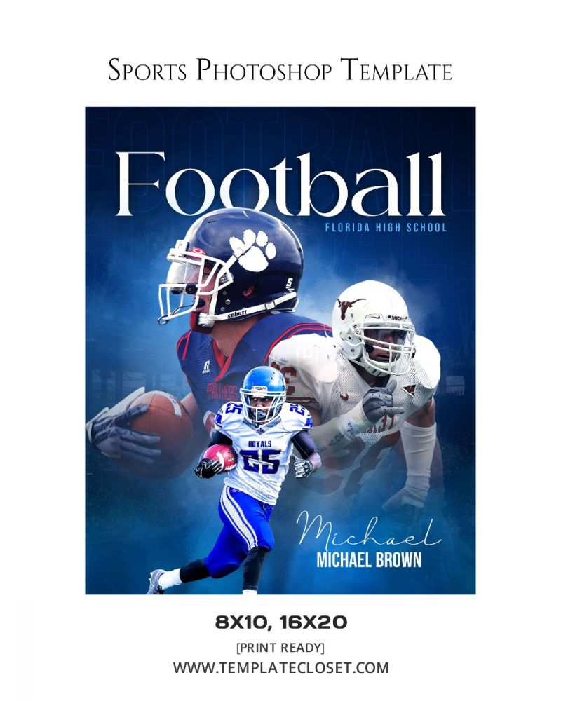 FootballNoOnehasEverDrownedInSweatPhotographyTemplate@templatecloset.com
