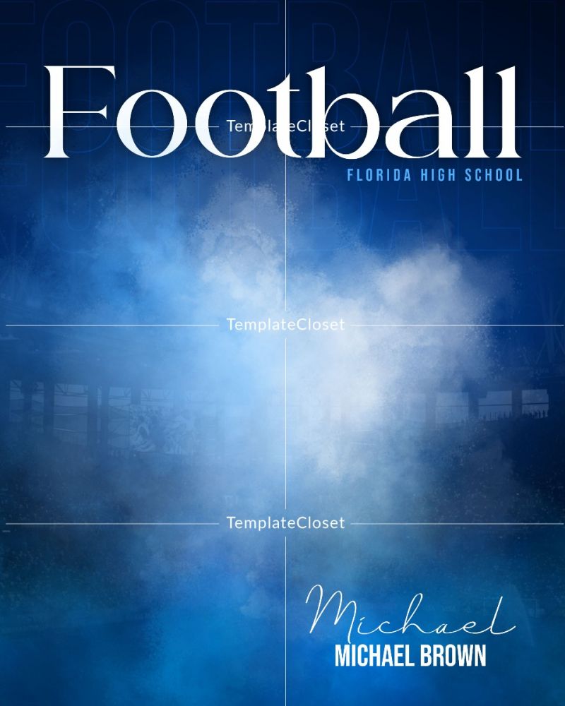 Yellow Fever Football Photoshop Template