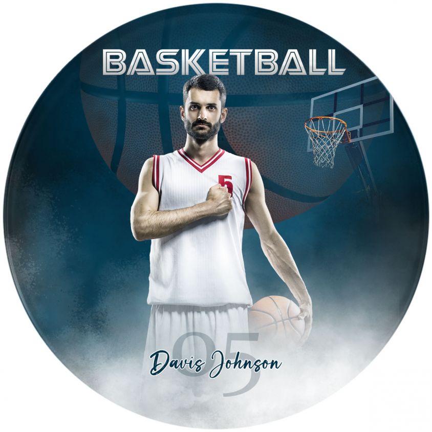 Basketball With Background Effect Photoshop Layered Template