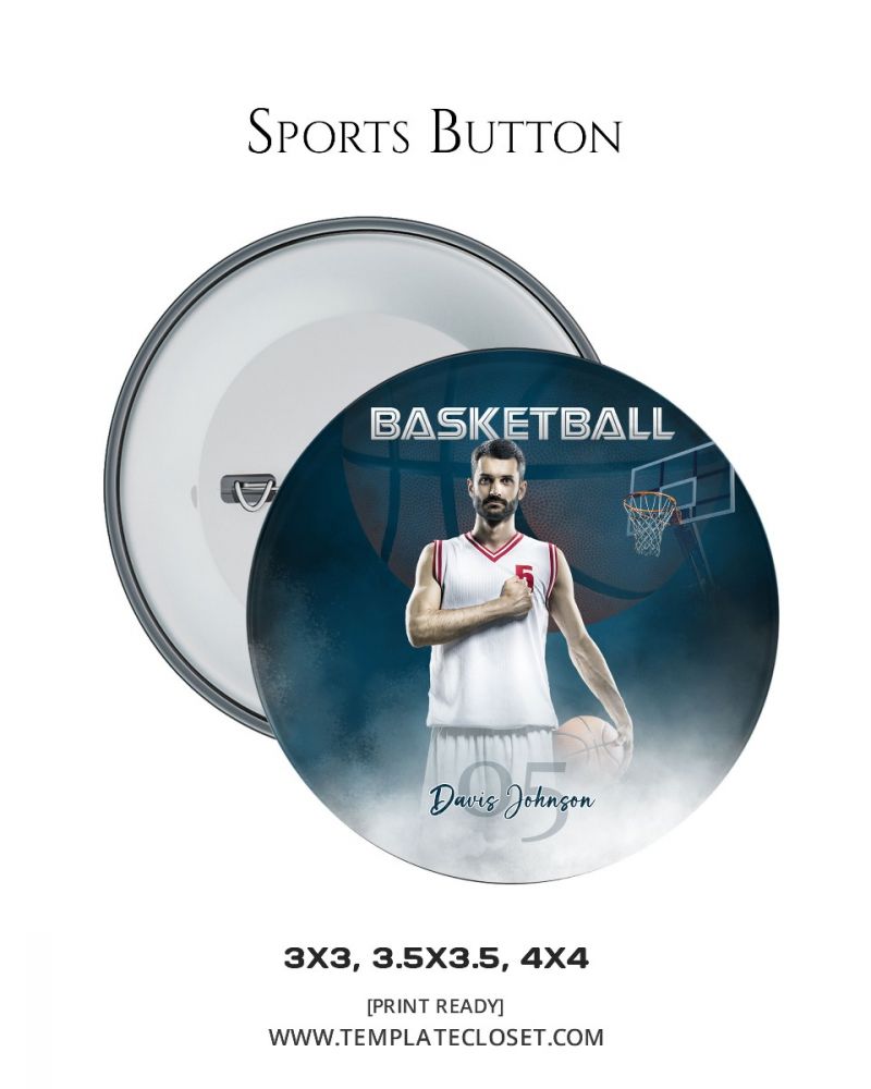 Basketball With Background Effect Photoshop Layered Template
