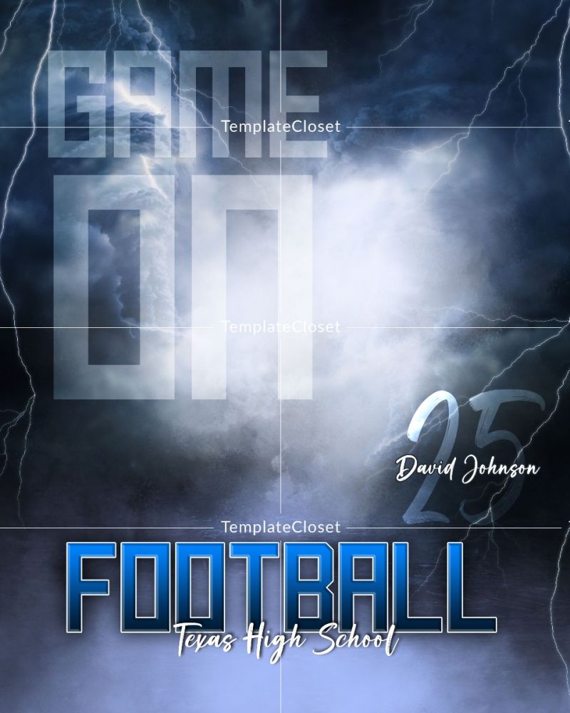 Yellow Fever Football Photoshop Template