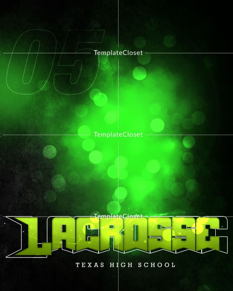 Lacrosse Green Effect Customized Photoshop Layered Template
