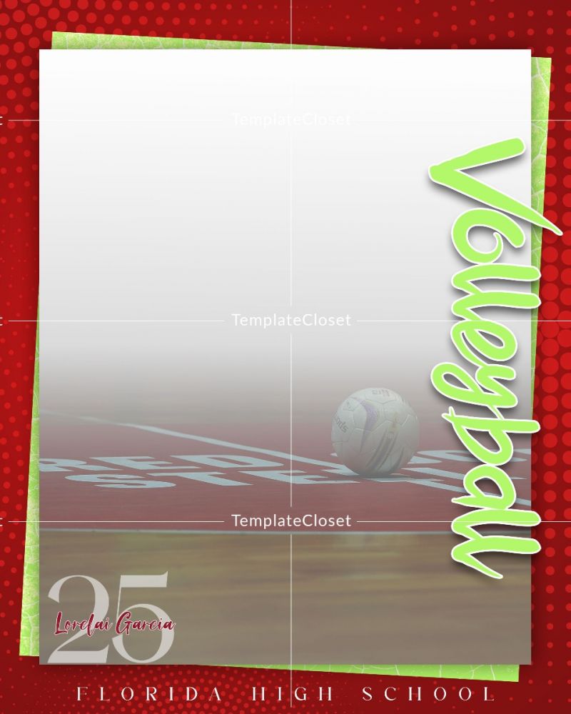 Volleyball Light Effect Photoshop Layered Photography Template