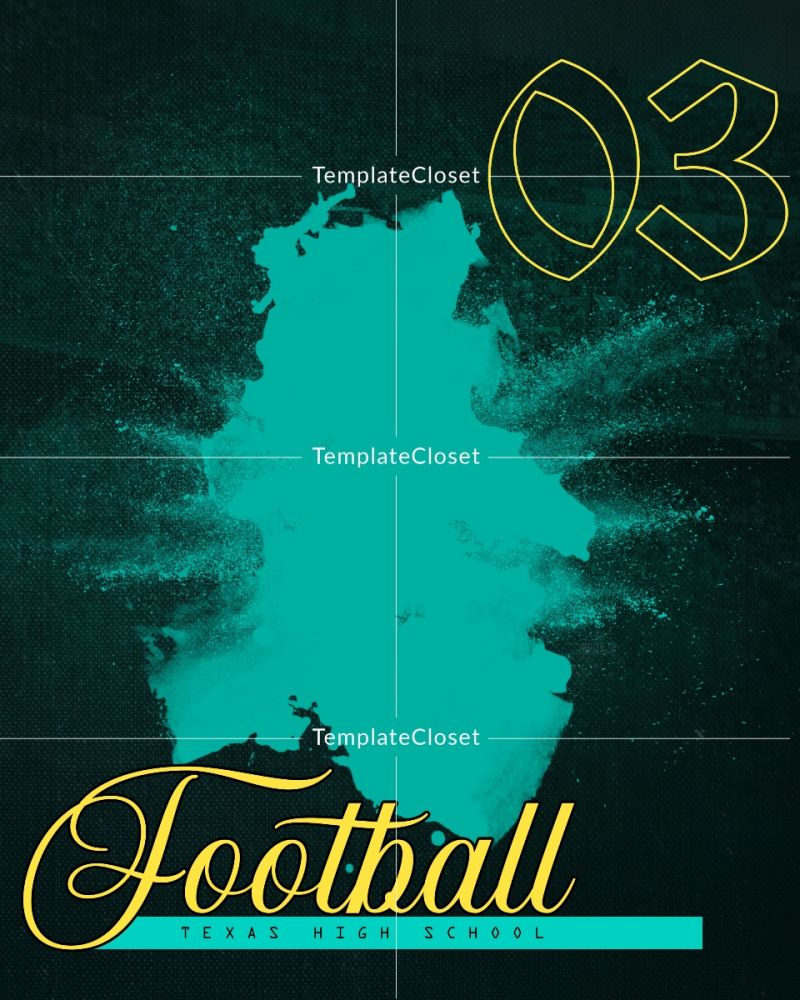 Yellow Fever Football Photoshop Template