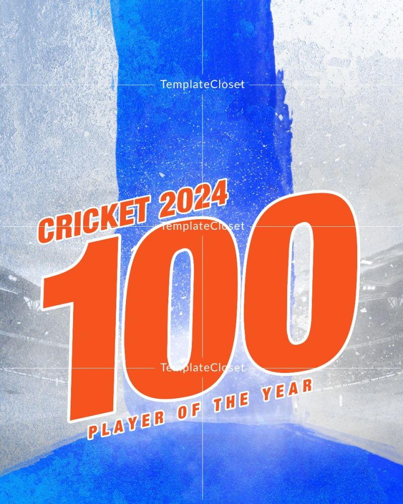 Cricket Print Ready Sports Photoshop Template