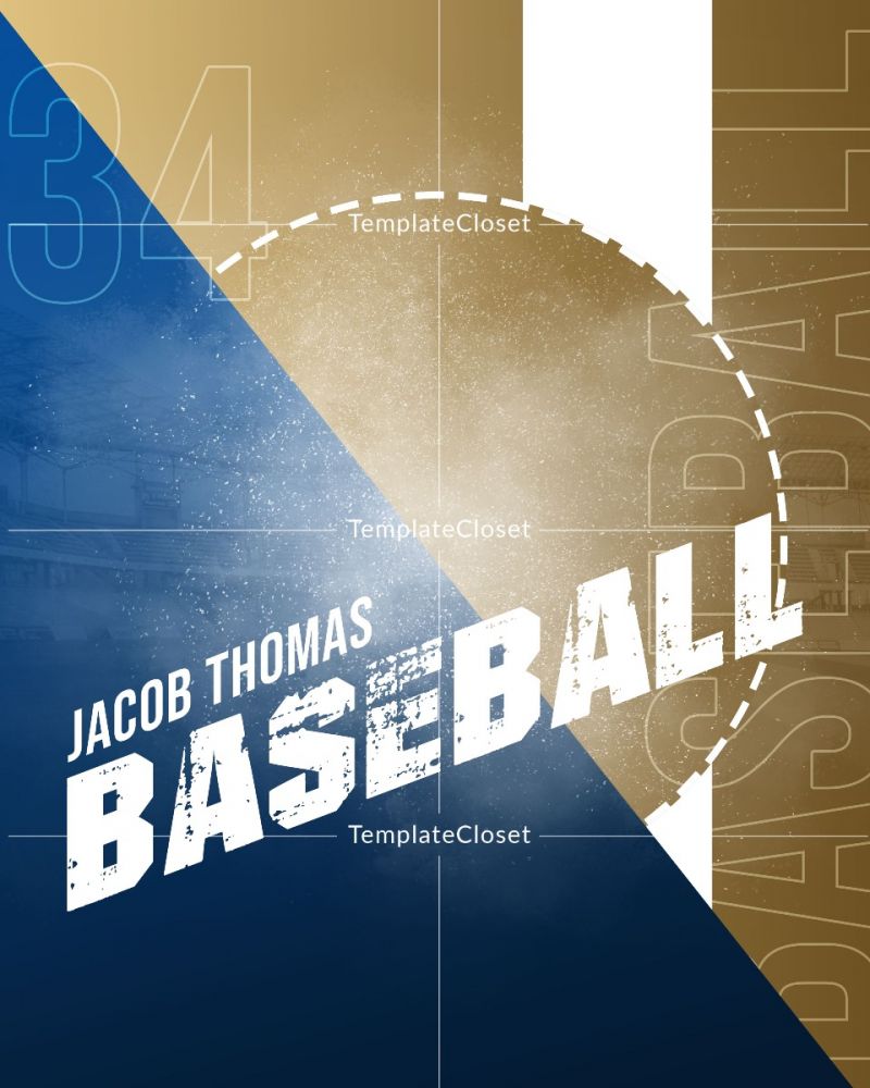Jacob Thomas - Baseball Two Color Effect Memory Mate Template