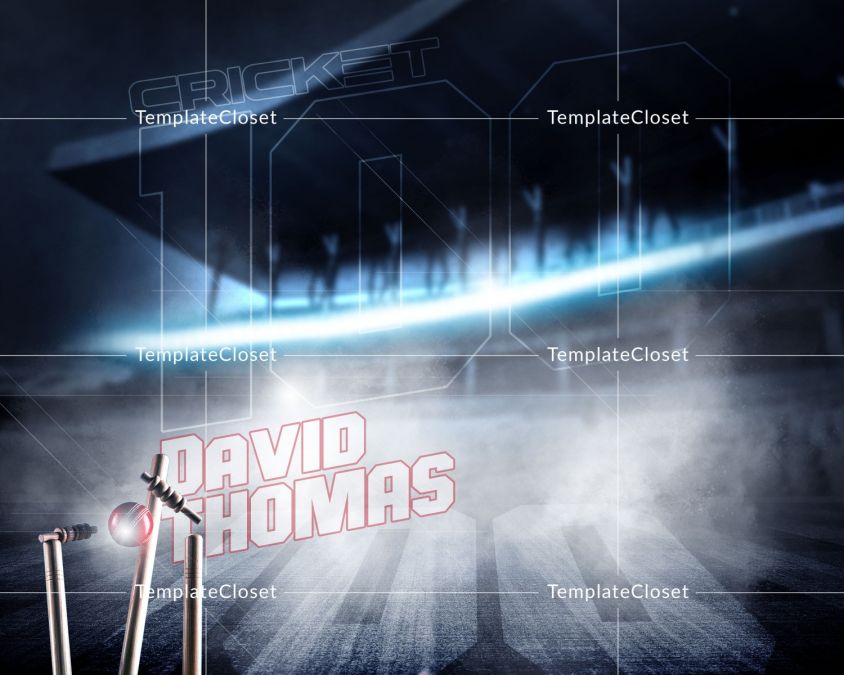 Cricket Print Ready Sports Photoshop Template