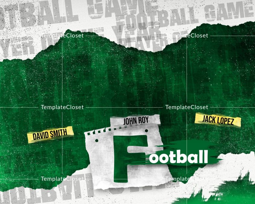 Fully Customized Football Team Photoshop Template