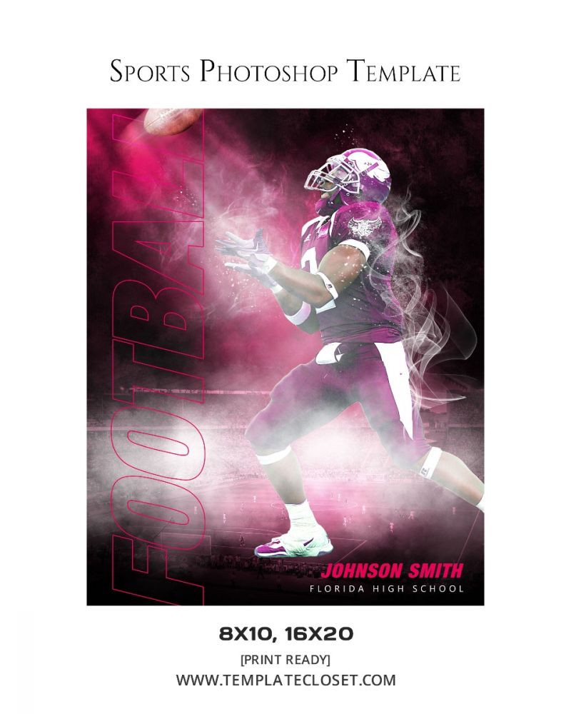 Johnson Smith - Football Color And Light Effect Photoshop Template