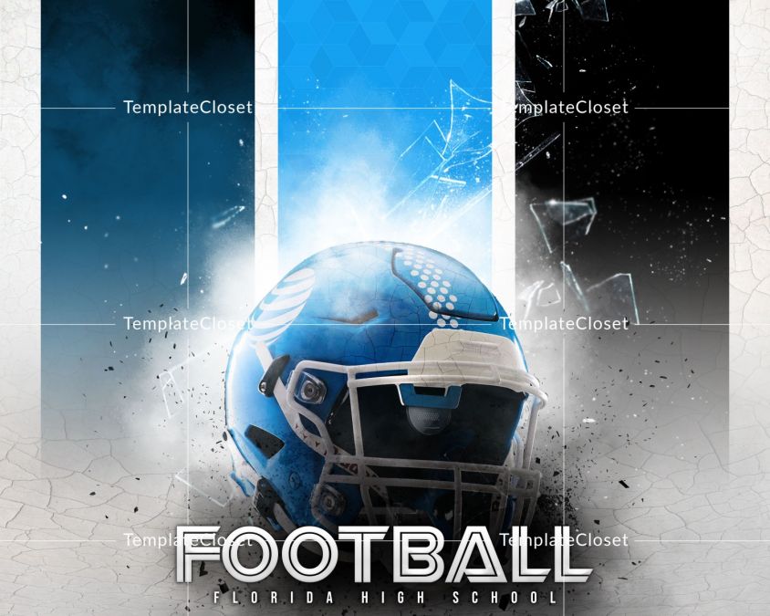 Football Moves Print Ready Sports Photoshop Template