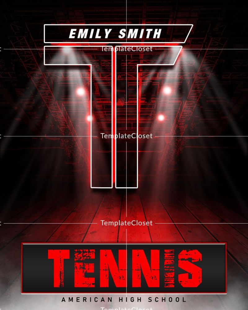 Emily Smith - Tennis Red Effect Photoshop Poster