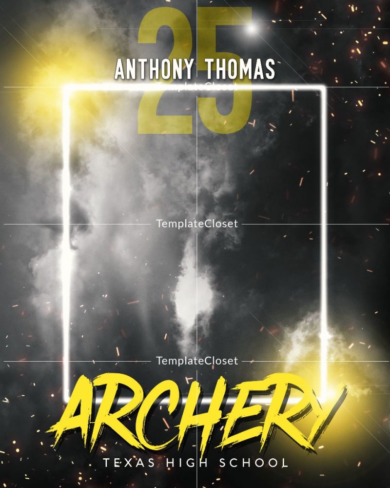 Archery Memory Mate Sports Photography Template