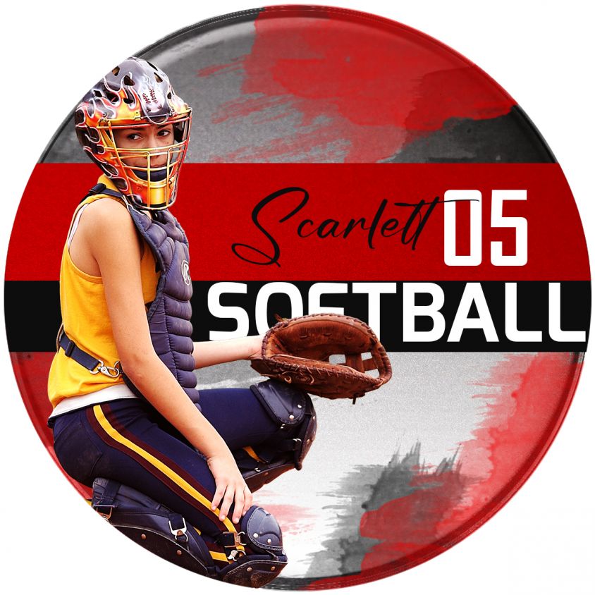 Softball Signature Effect Sports Button
