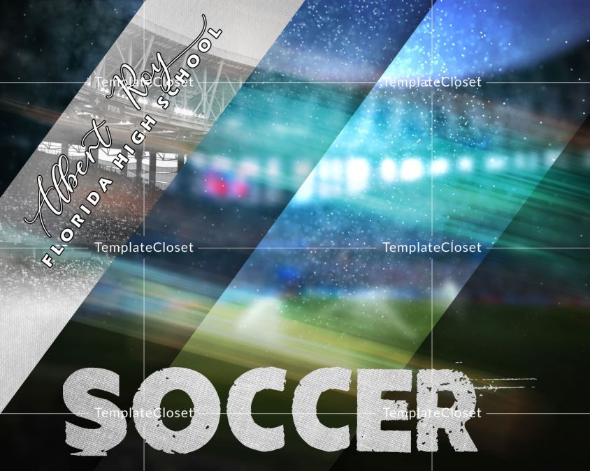 Soccer Multicolor Background Photoshop Template