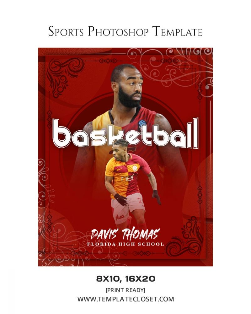 Basketball Best Background Effect Photoshop Template