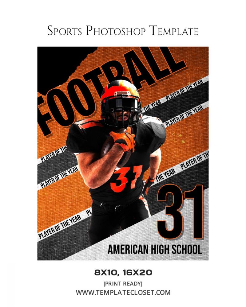 Football - Player Of The Year Board Photoshop Template