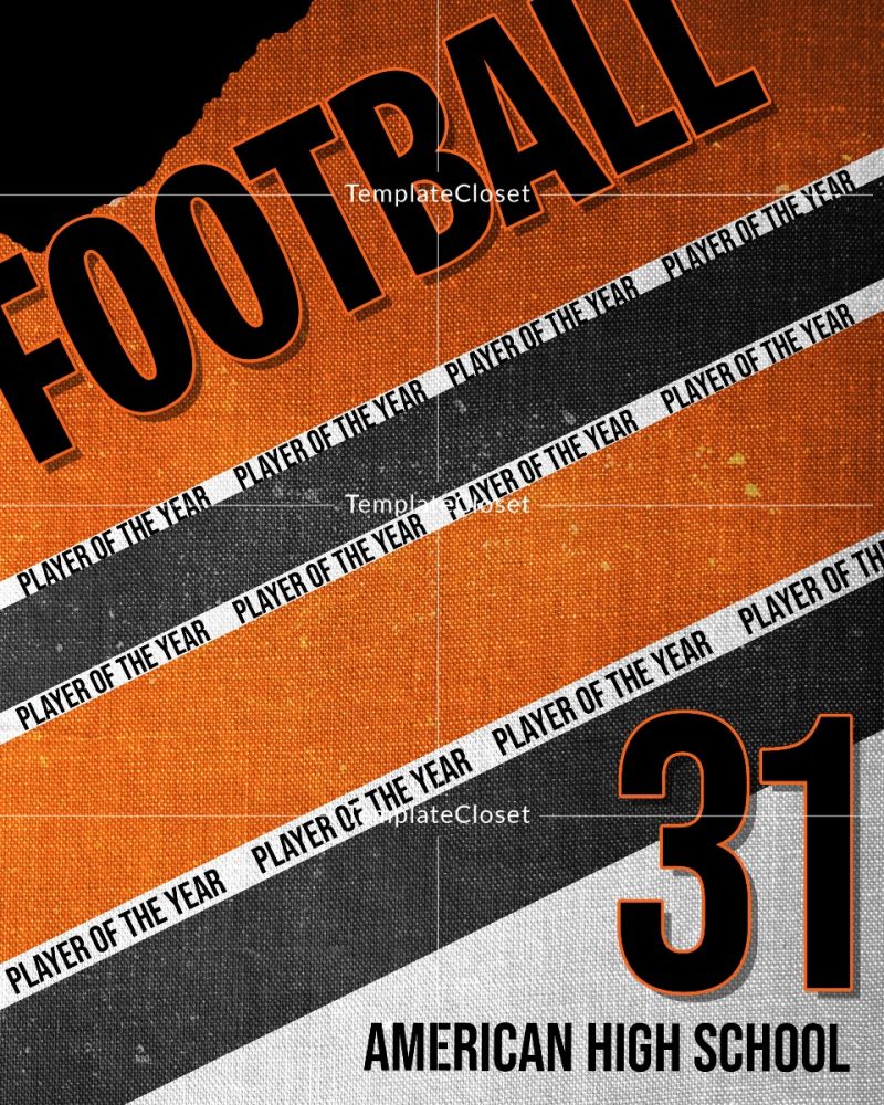 Football - Player Of The Year Board Photoshop Template