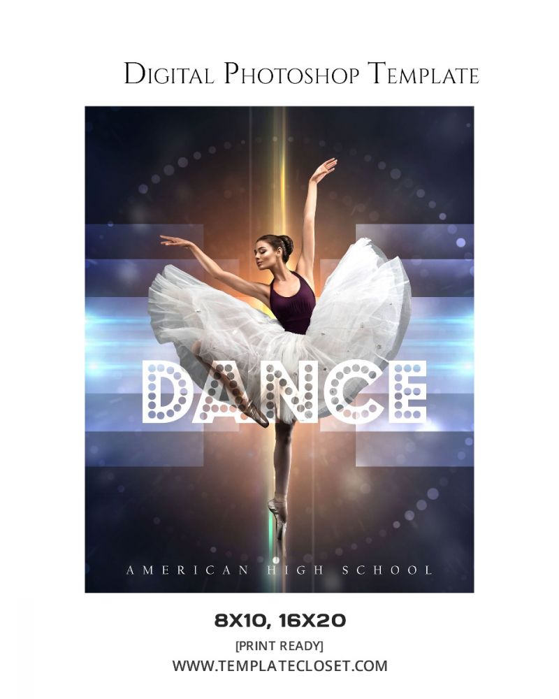 Dance Color Effect Customized Photography Template