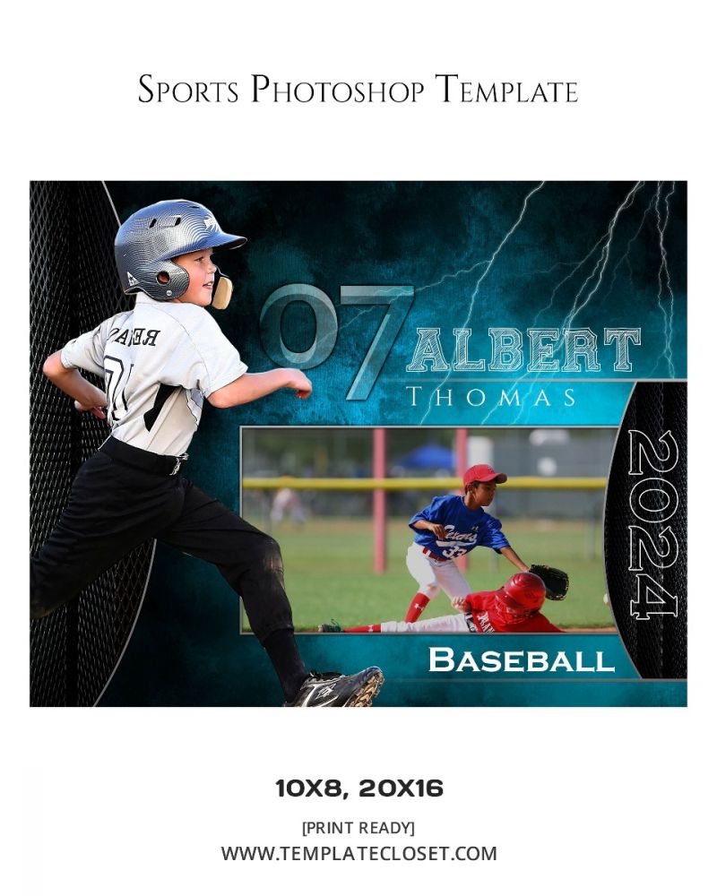 Baseball On The Ground Customized Photoshop Poster