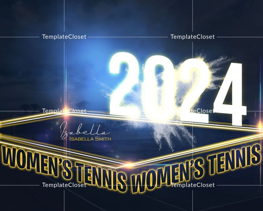 Women Tennis Memory Mate Photography Template