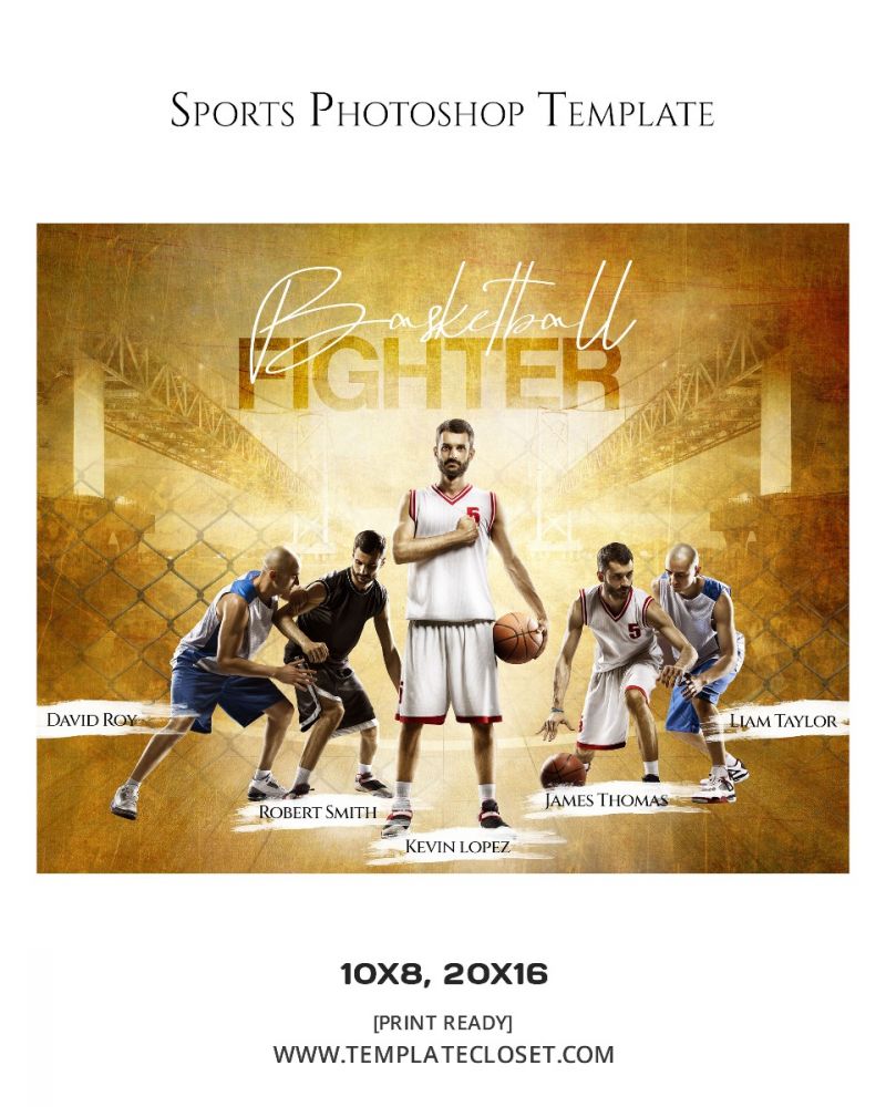 Basketball Best Background Effect Photoshop Template