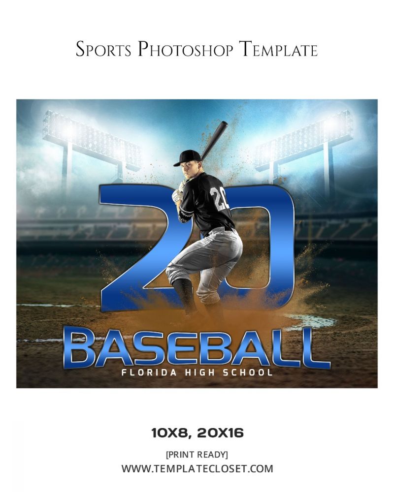 Baseball Multi Effect Customized Photography Template