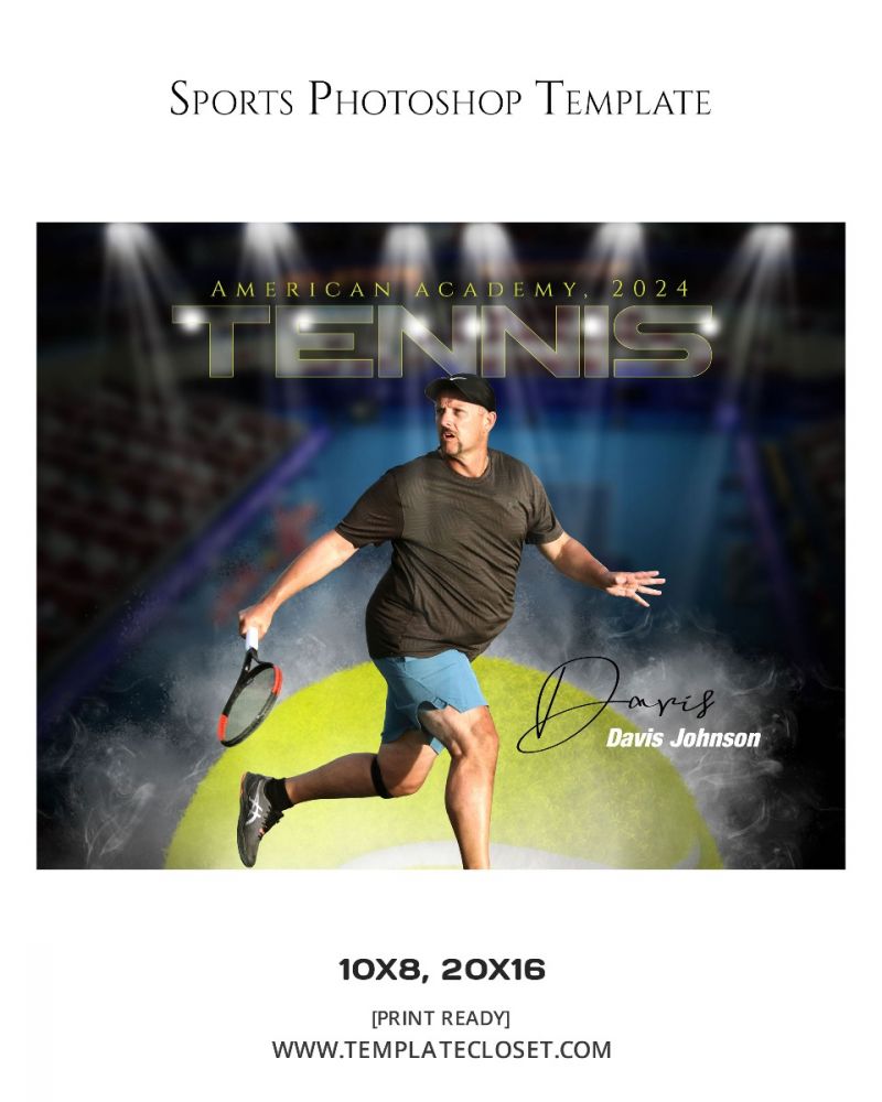 Tennis Light Effect Photoshop Photography Template