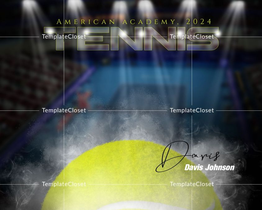 Tennis Light Effect Photoshop Photography Template