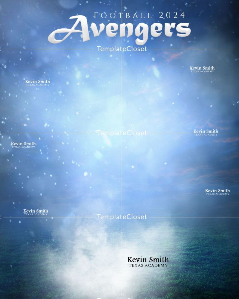 Football Avenger Team Customized Photoshop Template