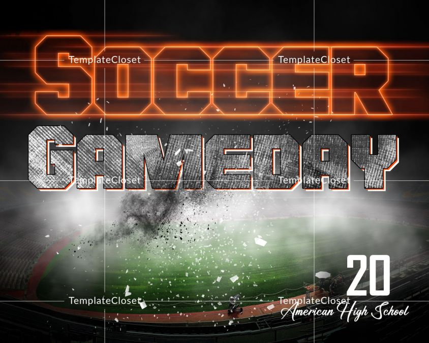 Soccer Gameday Memory Mate Photography Template