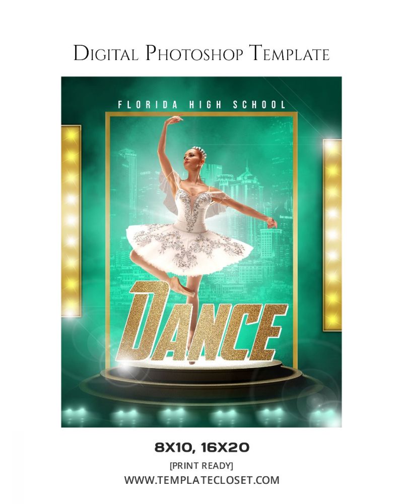Dance With Light Effect Photoshop Poster