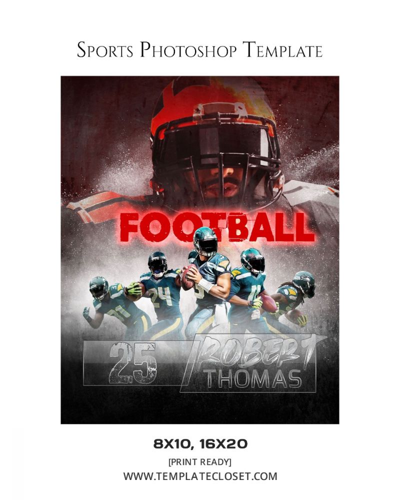 Robert Thomas - Player Of The Football Team Photography Template