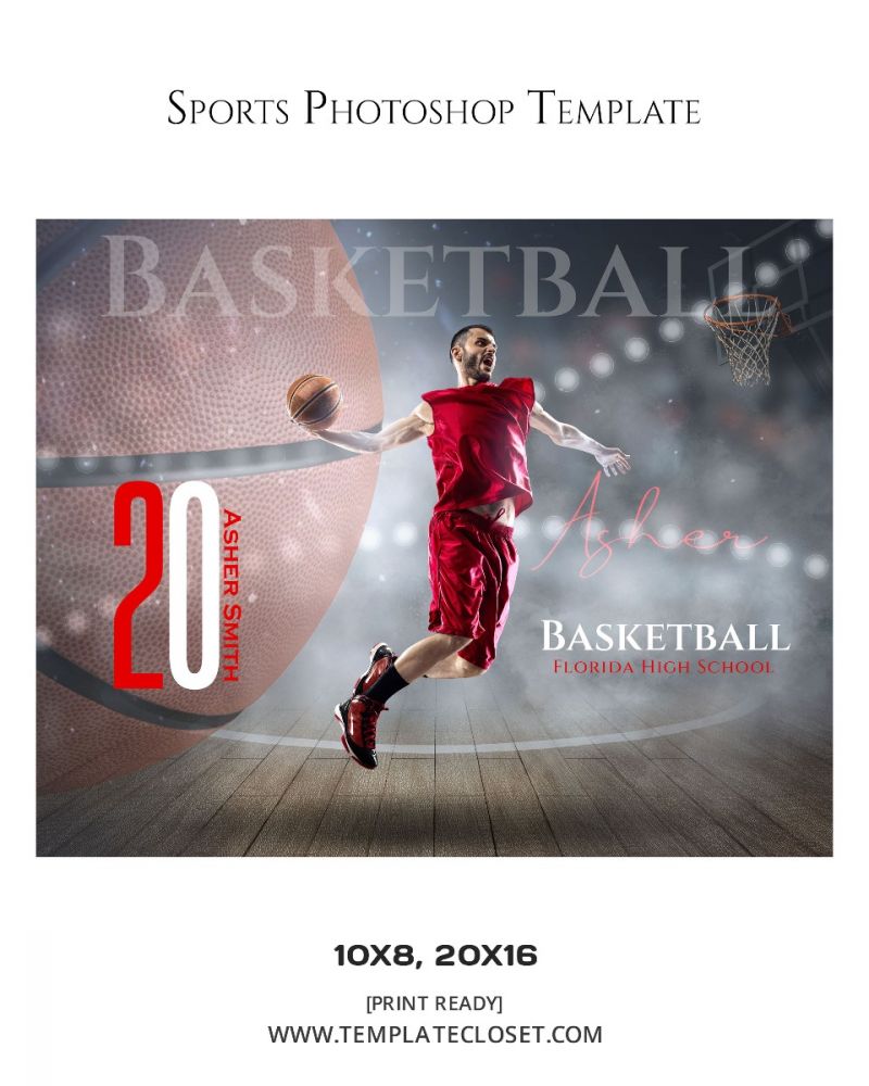 Basketball Best Background Effect Photoshop Template