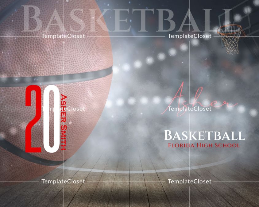 Basketball Best Background Effect Photoshop Template