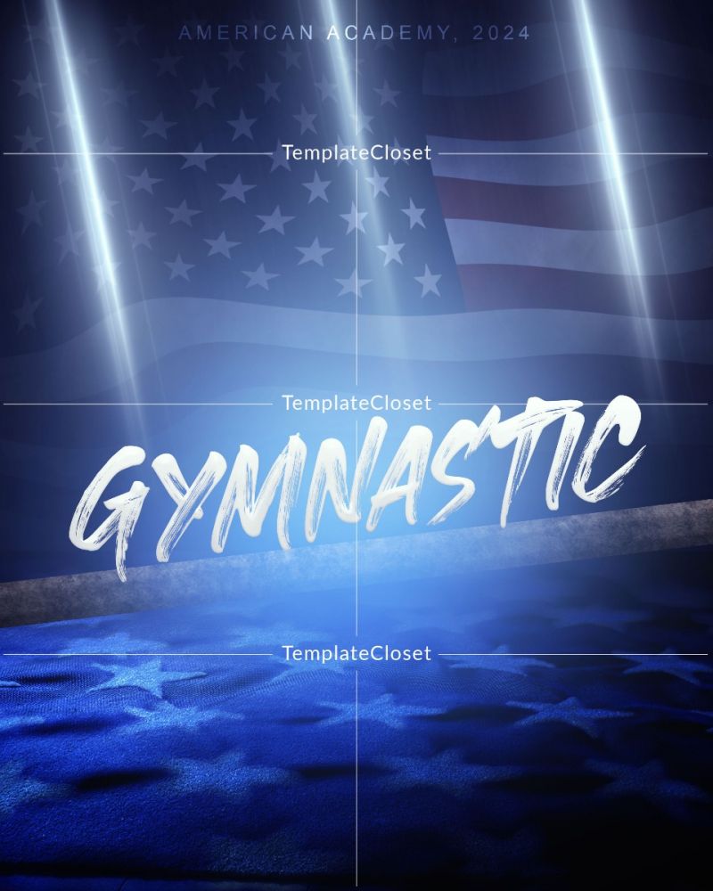 Gymnastic Print Ready Sports Customized Photoshop Layered Template
