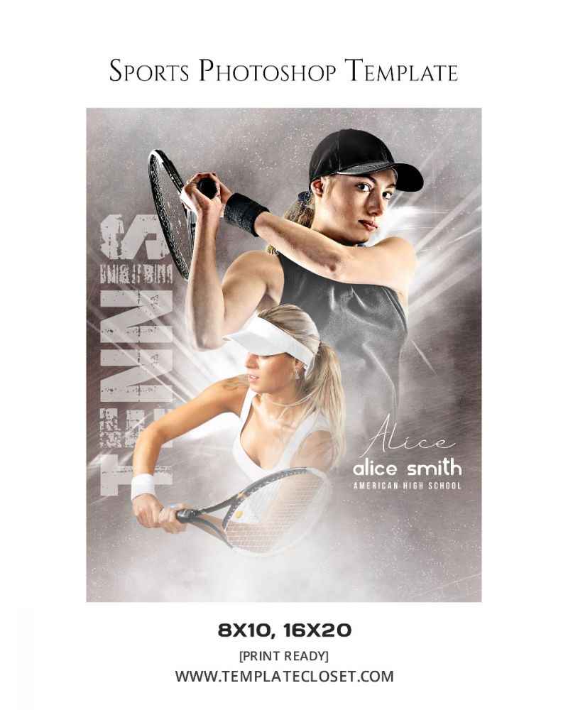 Alice Smith - Tennis Memory Mate Signature Effect Sports Template