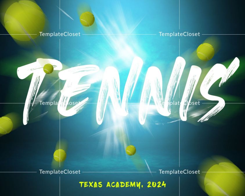 Tennis Ball Background Effect Photoshop Template