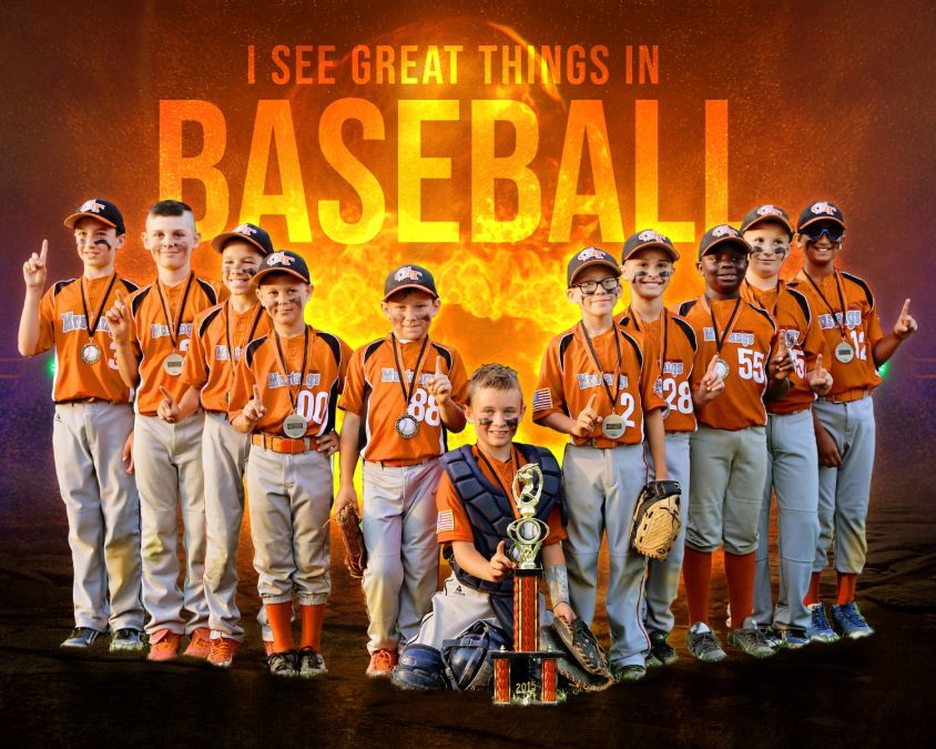 Baseball Enliven Effect Photography Template
