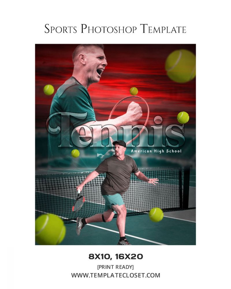 Tennis Ball Background Photography Template