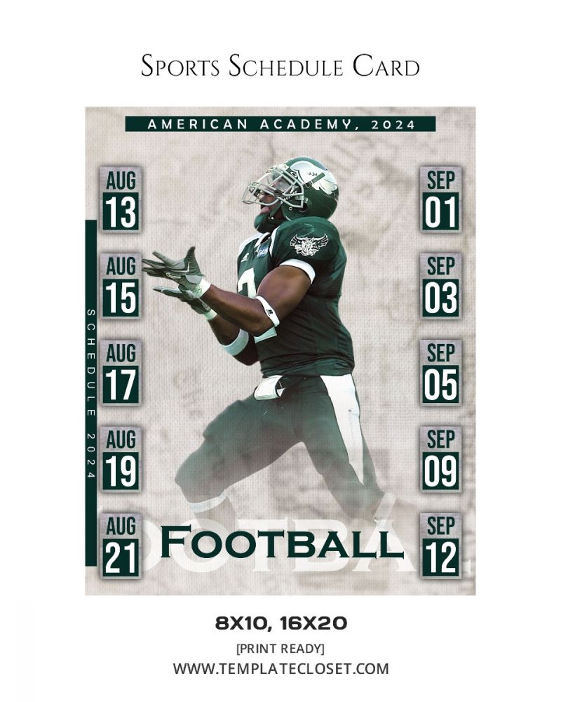 FootballNoOnehasEverDrownedInSweatPhotographyTemplate@templatecloset.com
