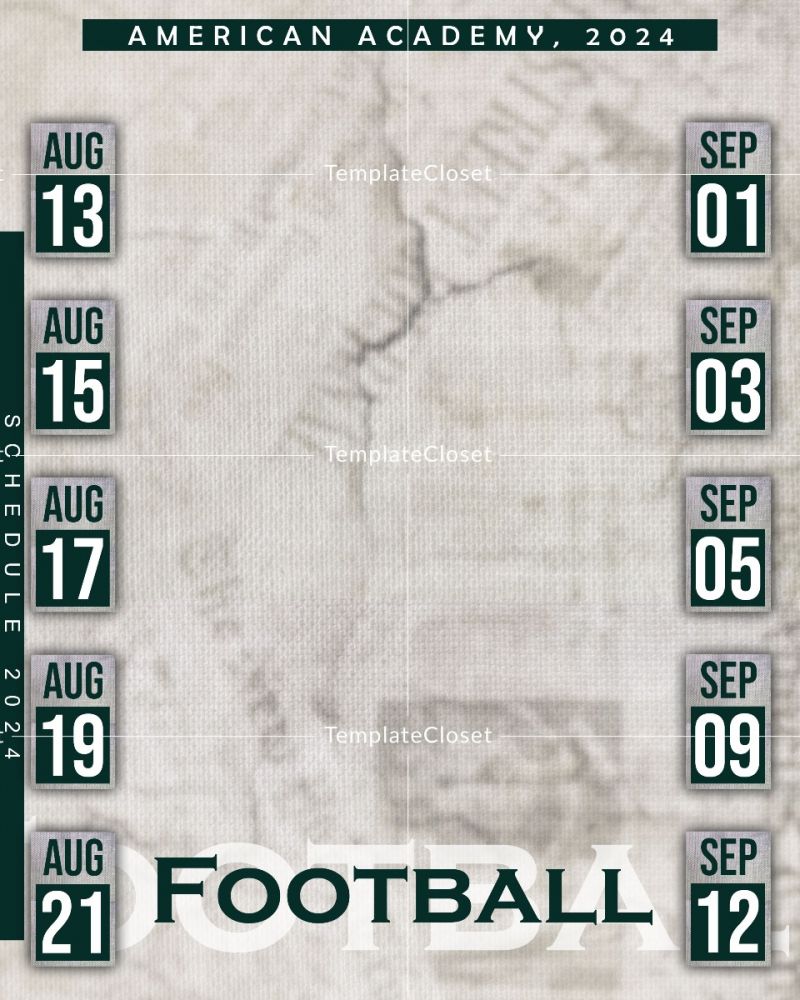 Yellow Fever Football Photoshop Template